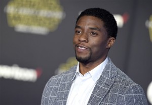 In this Monday, Dec. 14, 2015 file photo, Chadwick Boseman arrives at the world premiere of "Star Wars: The Force Awakens" at the TCL Chinese Theatre in Los Angeles. Having already played Jackie Robinson and James Brown, Boseman will tackle another icon in a courtroom thriller about Thurgood Marshall. Producers announced Wednesday, Dec. 16, 2015, that Boseman will star as the legendary attorney in Marshall, a film to be directed by Django Unchained producer Reginald Hudlin. (Photo by Jordan Strauss/Invision/AP, File)
