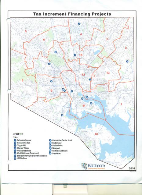 Article11 Map of Baltimore TIF Projects